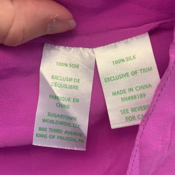 Lilly Pulitzer Silk tank with tassels - pink - sm - Picture 5 of 5